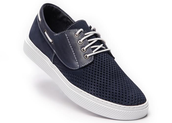 Мокасини чоловічі шкіряні Boat Dark Blue фото