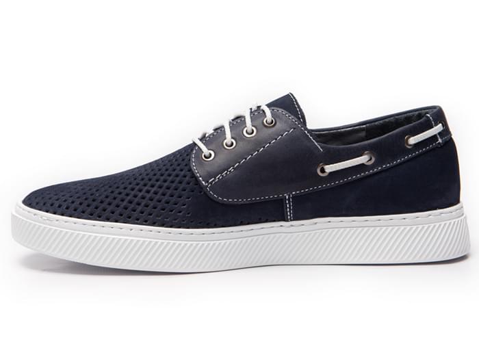 Мокасини чоловічі шкіряні Boat Dark Blue фото