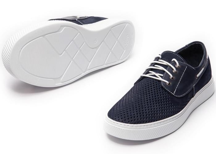 Мокасини чоловічі шкіряні Boat Dark Blue фото