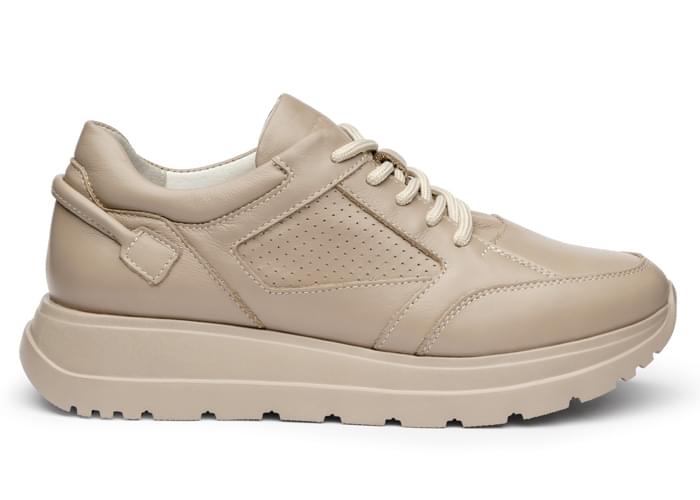 Кроссовки женские кожаные Peggy Beige фото