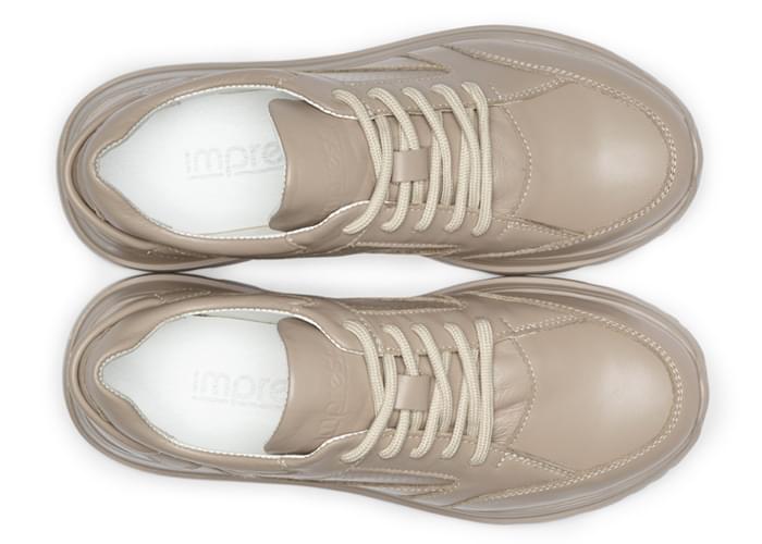Кроссовки женские кожаные Peggy Beige фото