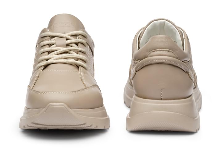 Кроссовки женские кожаные Peggy Beige фото