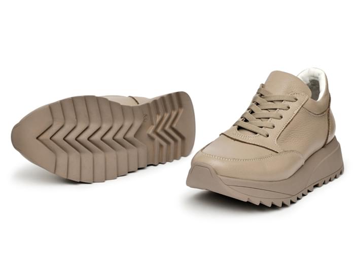 Кроссовки женские кожаные Kelly Beige фото