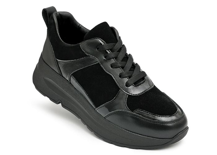 Кроссовки женские кожаные Milano Black фото