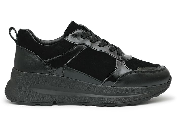 Кроссовки женские кожаные Milano Black фото