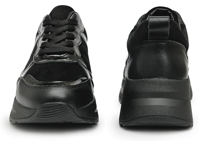 Кроссовки женские кожаные Milano Black фото