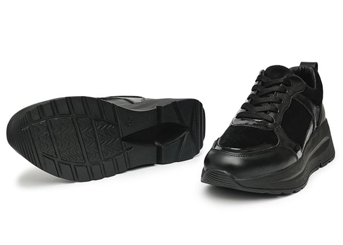 Кроссовки женские кожаные Milano Black фото