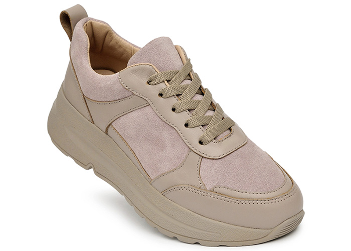 Кроссовки женские кожаные Milano Beige old фото