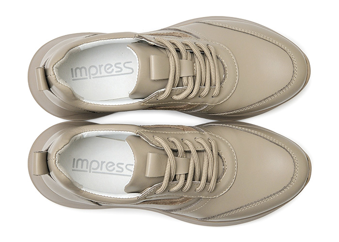 Кроссовки женские кожаные Primo Beige фото