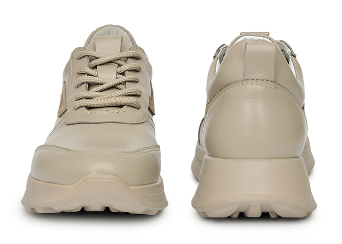Кроссовки женские кожаные Primo Beige фото