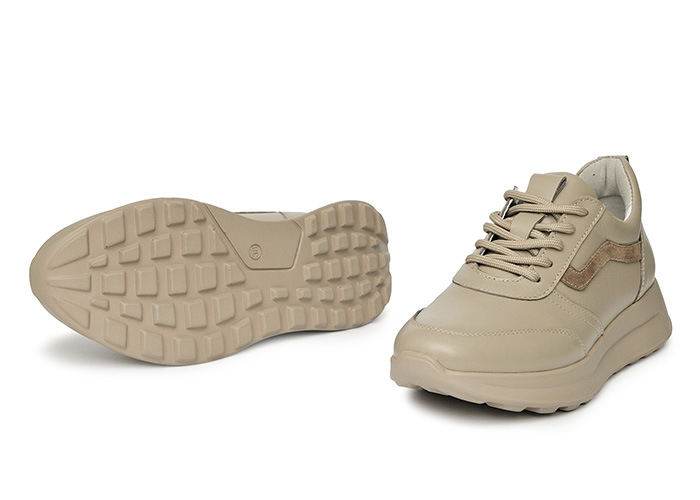 Кроссовки женские кожаные Primo Beige фото