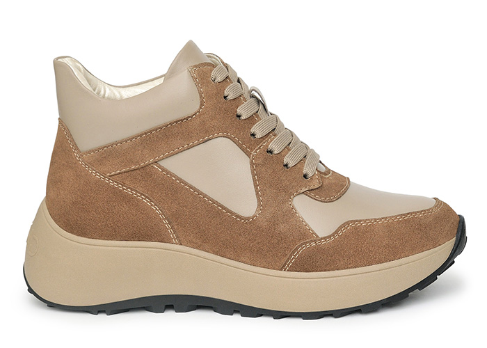 Черевики жіночі шкіряні Buffy Winter Beige фото