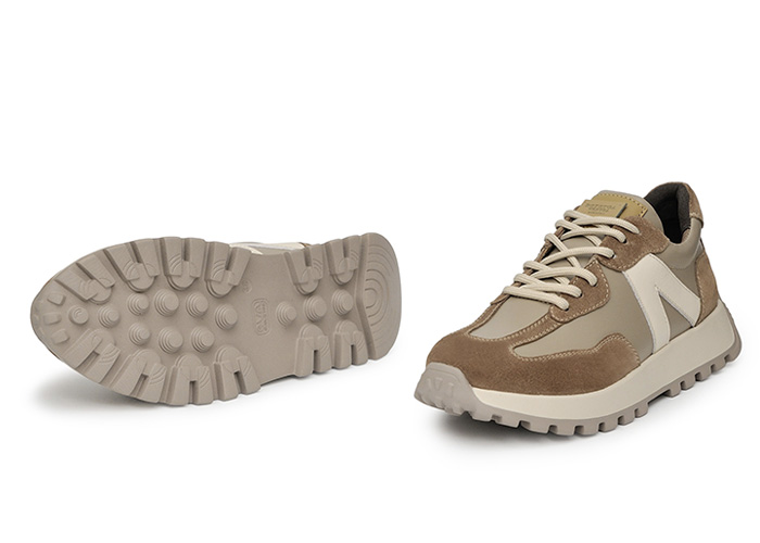 Кроссовки женские кожаные Milano Beige фото