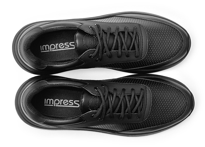 Кроссовки мужские кожаные Modesto Black фото