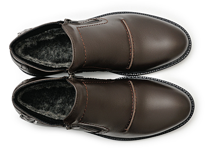 Черевики чоловічі шкіряні Classic Winter Brown фото